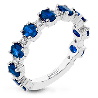 Color Ring In 18k Gold With Sapphires And Diamonds - Simon G. Jewelry