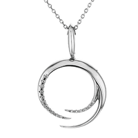 Crescent Medallion Pendant in 18k Gold with Diamonds - Simon G. Jewelry