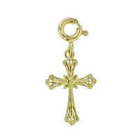 Cross Charm in 14k Gold - Simon G. Jewelry