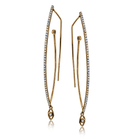 Drop Earrings in 18k Gold with Diamonds - Simon G. Jewelry