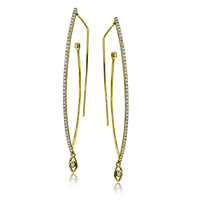 Drop Earrings in 18k Gold with Diamonds - Simon G. Jewelry