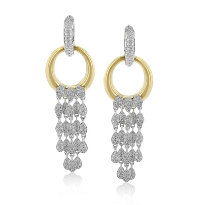 Drop Earrings in 18k Gold with Diamonds