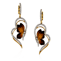 Earring in 18k Gold with Diamonds - Simon G. Jewelry