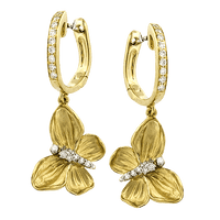 Earring in 18k Gold with Diamonds - Simon G. Jewelry