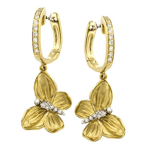 Earring in 18k Gold with Diamonds - Simon G. Jewelry