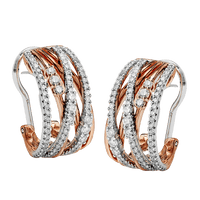 Earring in 18k Gold with Diamonds - Simon G. Jewelry