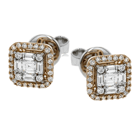 Earring Stud in 18K Gold and Diamonds - Simon G. Jewelry