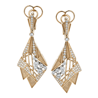 Earrings in 18k Gold with Diamonds - Simon G. Jewelry