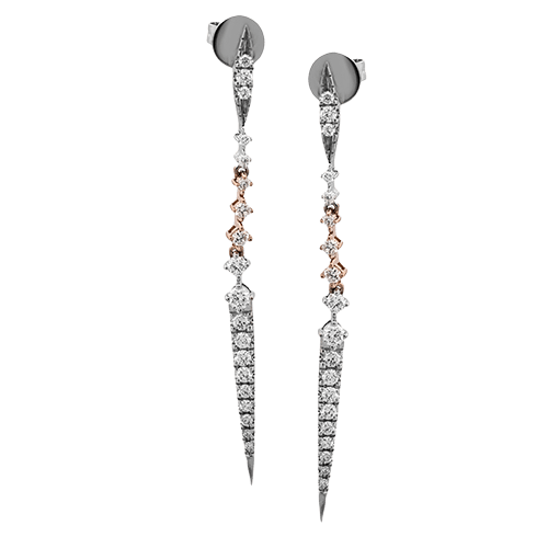 Earrings in 18k Gold with Diamonds - Simon G. Jewelry