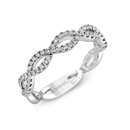 Emerald-cut Criss-cross Engagement Ring & Matching Wedding Band in 18k Gold with Diamonds