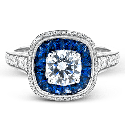 Engagement Ring in 18k Gold with Diamonds