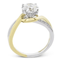 Engagement Ring in 18K Gold with Diamonds - Simon G. Jewelry