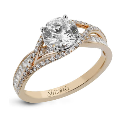 Engagement Ring in 18K Gold with Diamonds - Simon G. Jewelry