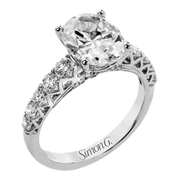 Engagement Ring in 18k Gold with Diamonds - Simon G. Jewelry