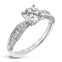 Engagement Ring in 18k Gold with Diamonds - Simon G. Jewelry