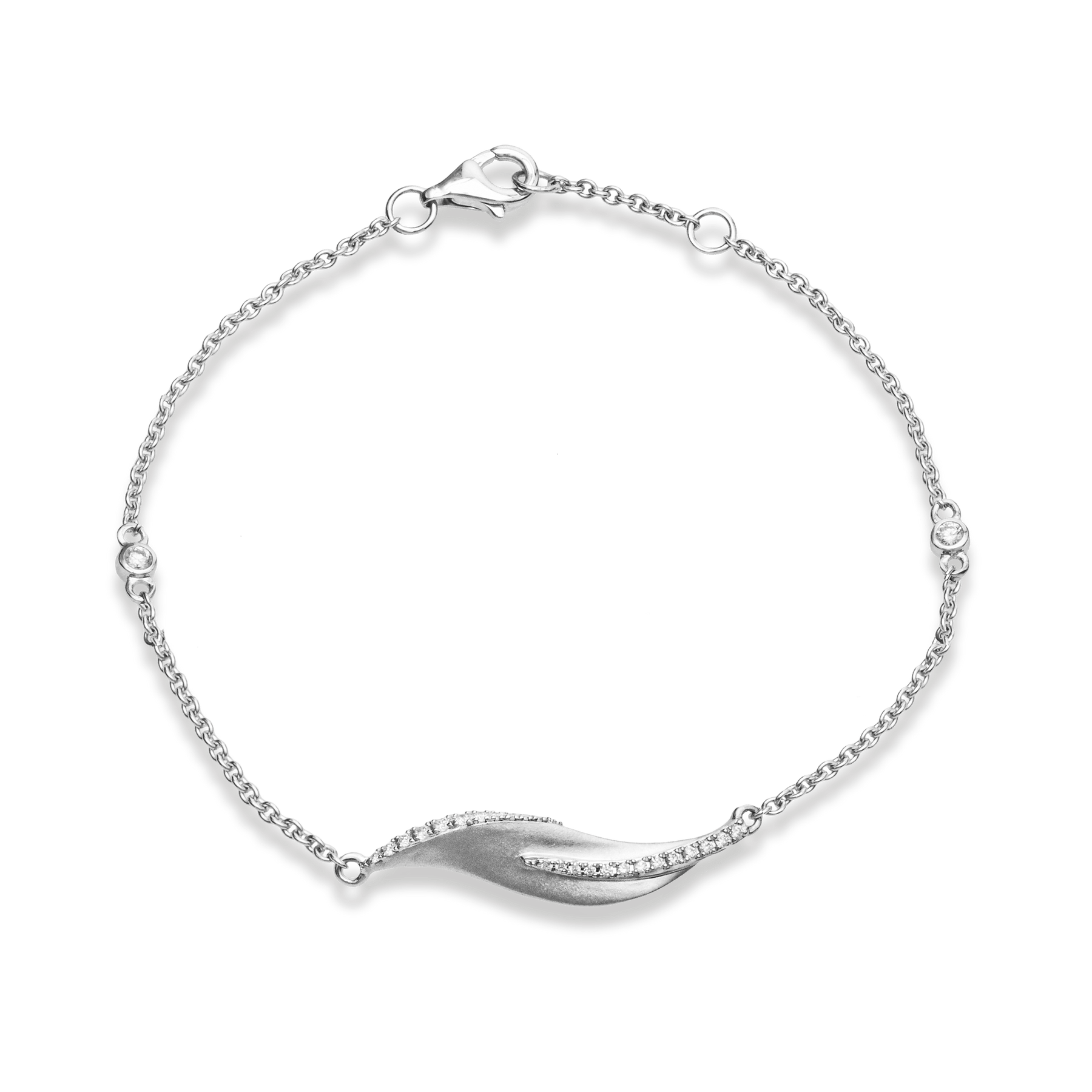 Fallen Leaves Bracelet in 18k Gold with Diamonds - Simon G. Jewelry