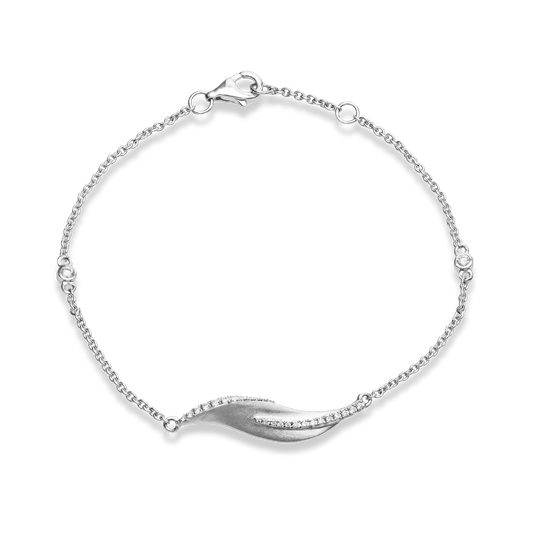 Fallen Leaves Bracelet in 18k Gold with Diamonds - Simon G. Jewelry
