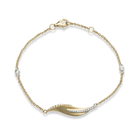 Fallen Leaves Bracelet in 18k Gold with Diamonds - Simon G. Jewelry