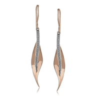 Fallen Leaves Drop Earrings in 18k Gold with Diamonds - Simon G. Jewelry