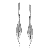 Fallen Leaves Drop Earrings in 18k Gold with Diamonds - Simon G. Jewelry