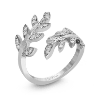 Fallen Leaves Fashion Ring In 18k Gold With Diamonds - Simon G. Jewelry