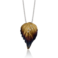 Fallen Leaves Pendant Necklace in 18k Gold with Diamonds - Simon G. Jewelry