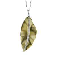 Fallen Leaves Pendant Necklace in 18K Gold with Diamonds - Simon G. Jewelry