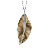 Fallen Leaves Pendant Necklace in 18K Gold with Diamonds - Simon G. Jewelry