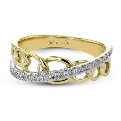 Fashion Ring In 18k Gold With Diamonds