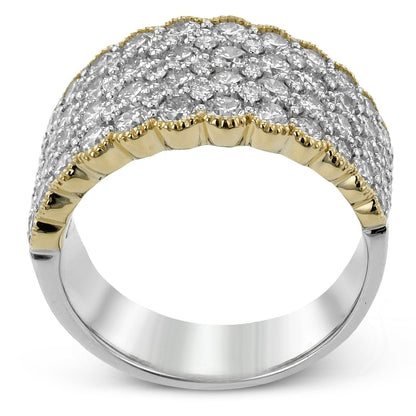 Fashion Ring In 18k Gold With Diamonds