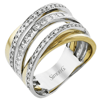 Fashion Ring in 18k Gold with Diamonds - Simon G. Jewelry