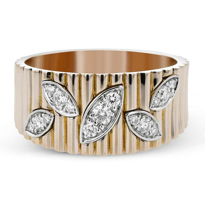 Fashion Ring In 18k Gold With Diamonds