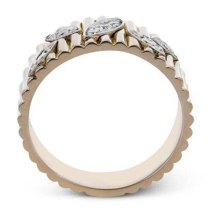 Fashion Ring In 18k Gold With Diamonds