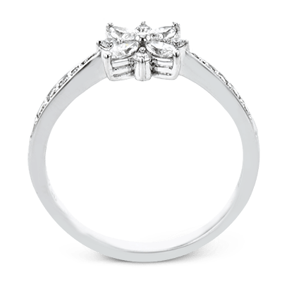 Flower Fashion Ring in 18k Gold with Diamonds