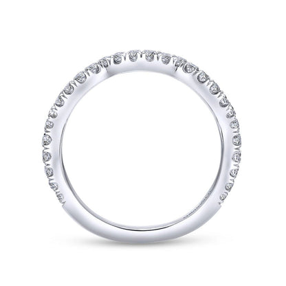 Gabriel & Co. Calm Curved Diamond Wedding Band