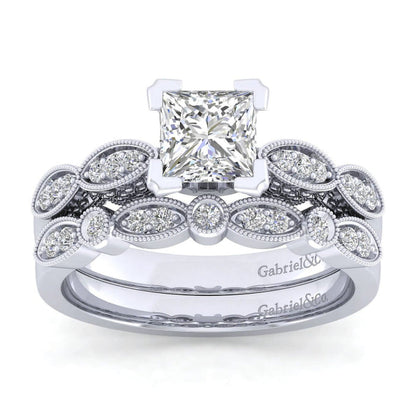 Gabriel & Co. "Clara" Vintage Style Diamond Engagement Ring