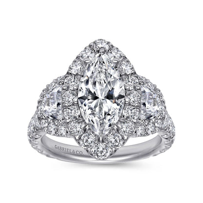 Gabriel & Co. "Eve" Massive Marquise Halo Diamond Engagement Ring