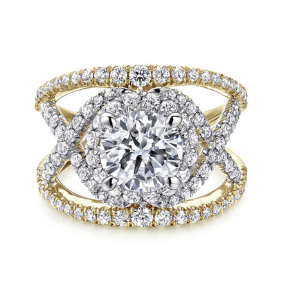 Gabriel & Co. "Naples" Halo Diamond Engagement Ring