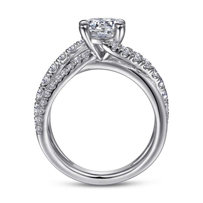 Gabriel & Co. "Zaira" Bypass Twist Diamond Engagement Ring