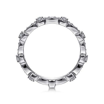 Gabriel & Co. Vintage Style Diamond Wedding Band