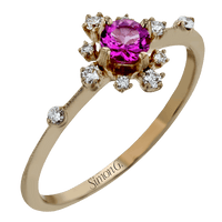 Garden Gemstone Ring In 18k Gold with Diamonds - Simon G. Jewelry