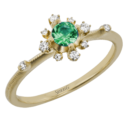 Garden Gemstone Ring In 18k Gold with Diamonds - Simon G. Jewelry