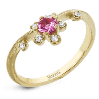 Garden Gemstone Ring in 18k Gold with Diamonds - Simon G. Jewelry