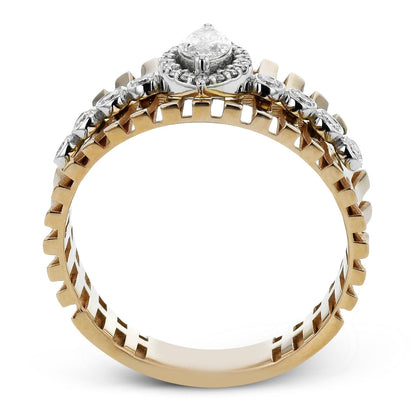 Halo Fashion Ring In 18k Gold With Diamonds