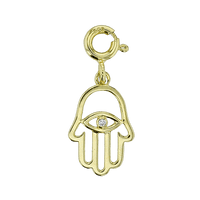 Hamsa Charm in 14k Gold with Diamond - Simon G. Jewelry