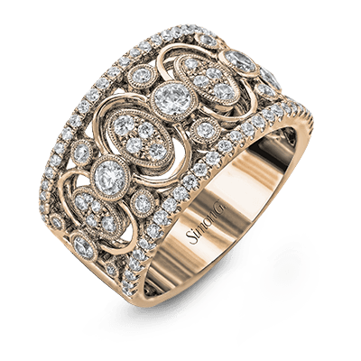 Harmonie Fashion Ring in 18k Gold with Diamonds - Simon G. Jewelry