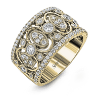 Harmonie Fashion Ring in 18k Gold with Diamonds - Simon G. Jewelry