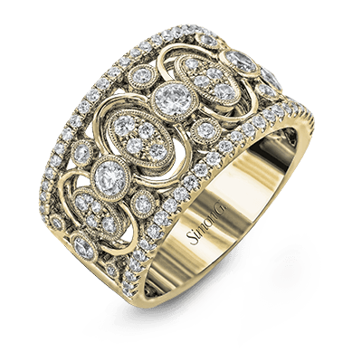 Harmonie Fashion Ring in 18k Gold with Diamonds - Simon G. Jewelry
