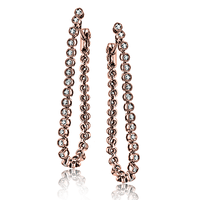 Harmonie Hoop Earrings in 18k Gold with Diamonds - Simon G. Jewelry