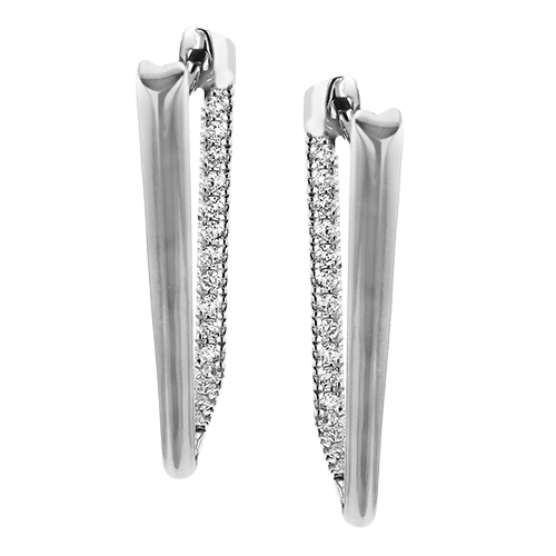 Hoop Earring in 18k Gold with Diamonds